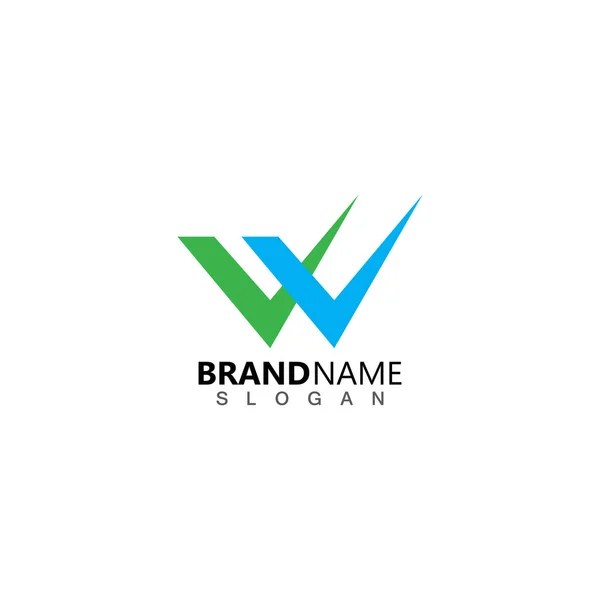 Carta Verifique Modelo Design Logotipo — Vetor de Stock