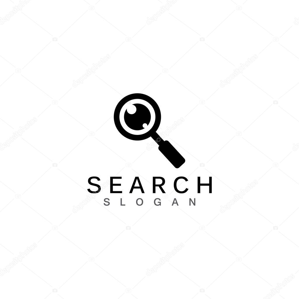 Search Logo With Magnifying Glass And Eye Symbol