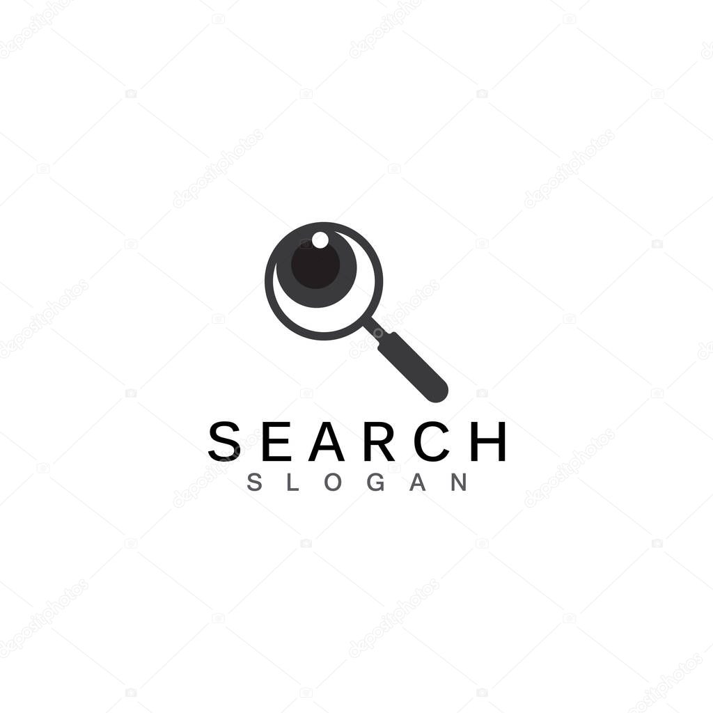 Search Logo With Magnifying Glass And Eye Symbol
