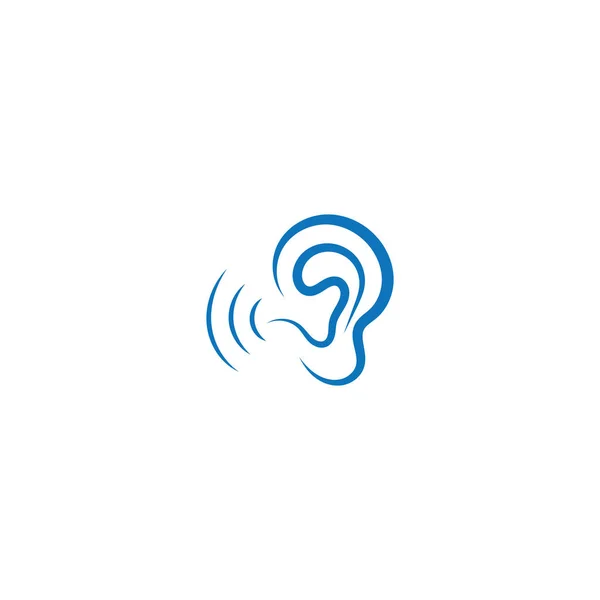 耳の聴覚ロゴアイコンベクトル — ストックベクタ