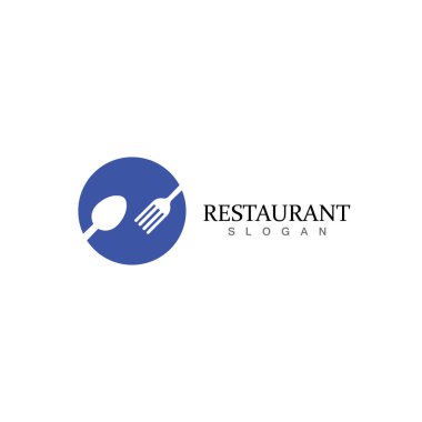 çatal ve kaşık restoran logo vektör şablonu