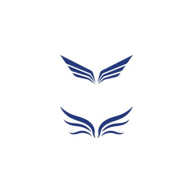 Kanat illüstrasyon logosu ve sembol vektör tasarımı