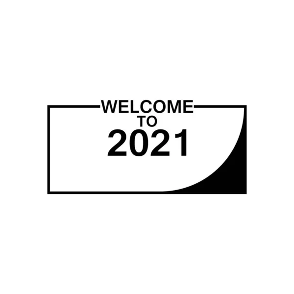 Welcome 2021 Goodbye 2020 Дизайн Векторная Иллюстрация — стоковый вектор