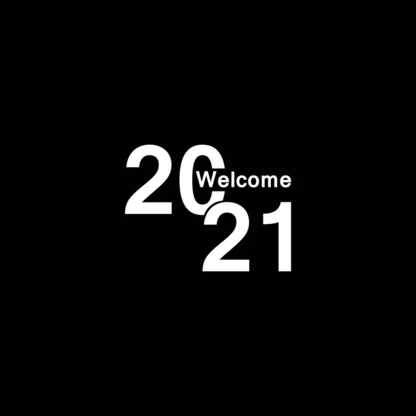 Vítejte 2021 Sbohem 2020 Celebration Design Vector Illustration Template — Stockový vektor
