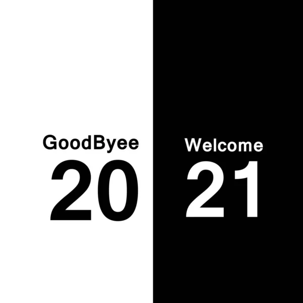 Вітаємо 2021 Рік Прощання 2020 Рік Святкування Дизайн Векторні Ілюстрації — стоковий вектор