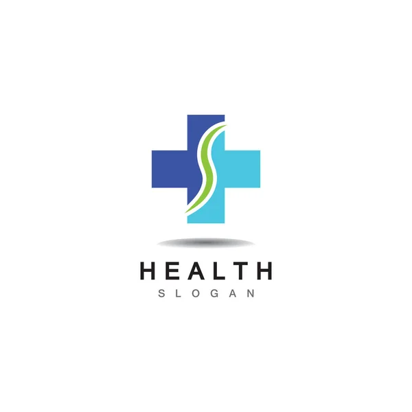 Medical Cross Und Health Pharmacy Logo Vector Template — Stockvektor