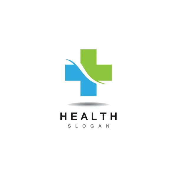 Medical Cross Und Health Pharmacy Logo Vector Template — Stockvektor