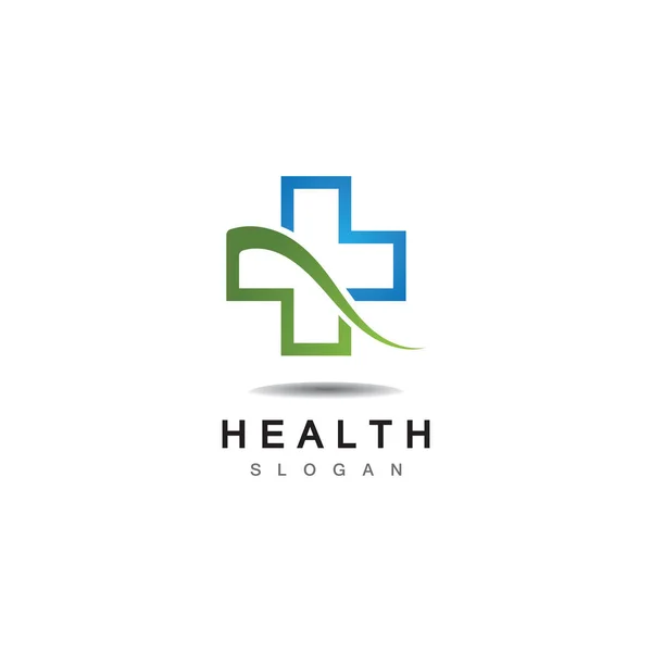 Medical Cross Und Health Pharmacy Logo Vector Template — Stockvektor