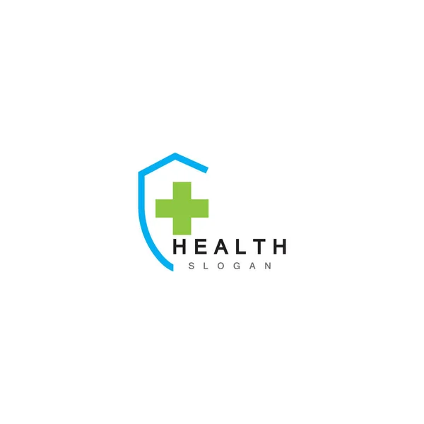 Ιατρικός Σταυρός Και Υγεία Φαρμακείο Λογότυπο Διάνυσμα Πρότυπο — Διανυσματικό Αρχείο