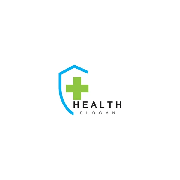 Medical Cross Und Health Pharmacy Logo Vector Template — Stockvektor