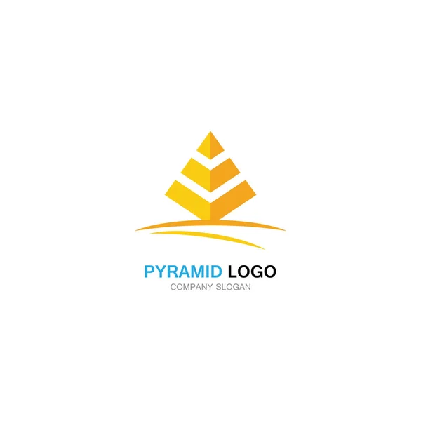 Diseño Logotipo Pirámide Triangular Símbolo Vectorial Egipcio Negocio Logotipo — Vector de stock