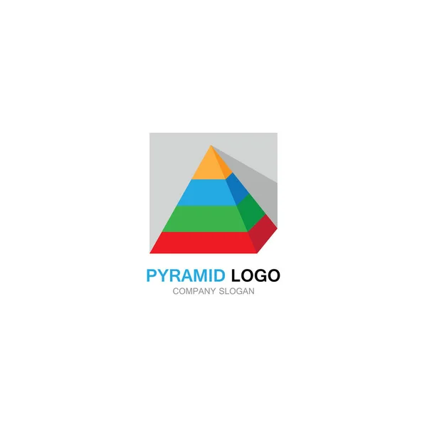 Diseño Logotipo Pirámide Triangular Símbolo Vectorial Egipcio Negocio Logotipo — Vector de stock