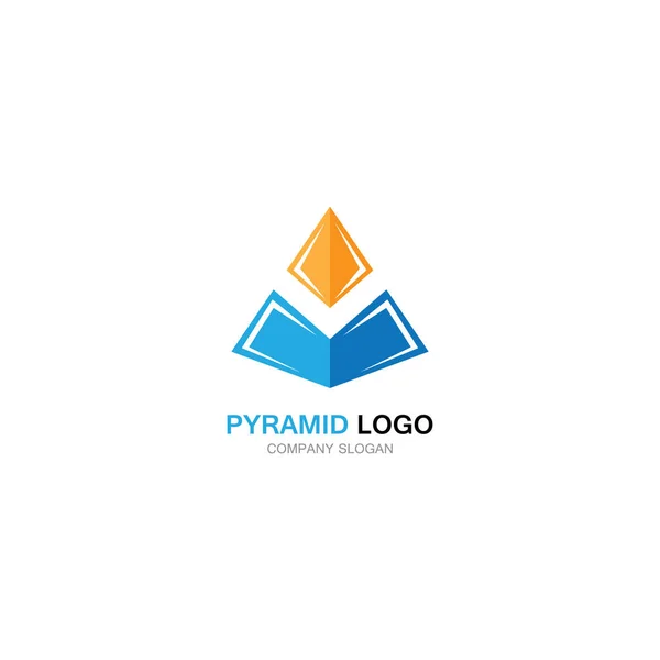 Triangle Pyramid Logo Design Vector Symbol Egyptian Logo Business — Stock Vector