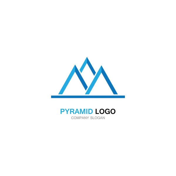 Projeto Logotipo Pirâmide Triângulo Símbolo Vetor Egípcio Negócio Logotipo — Vetor de Stock