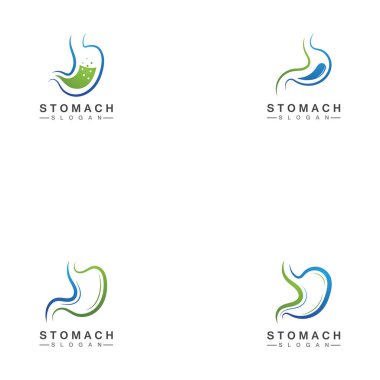 Mide Logosu çizim tasarımı - yaratıcı Gastroenteroloji Sağlıklı Logo ögesi simgesi, mide sağlığı ikonu vektör şablonu