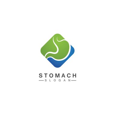 Mide Logosu çizim tasarımı - yaratıcı Gastroenteroloji Sağlıklı Logo ögesi simgesi, mide sağlığı ikonu vektör şablonu