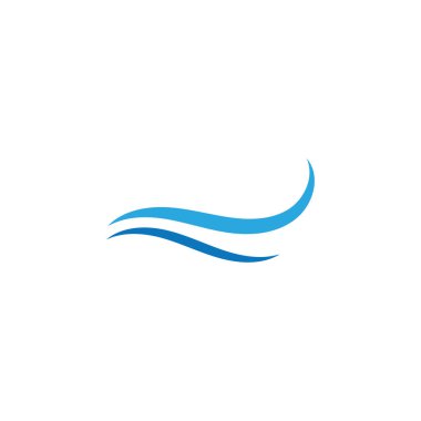 Su dalgası simgesi vektör çizim logosu
