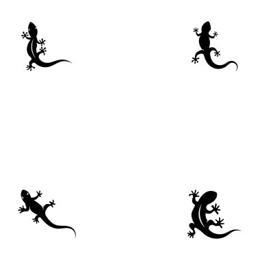 Kertenkele bukalemun logosu veya simge şablon vektör tasarımı