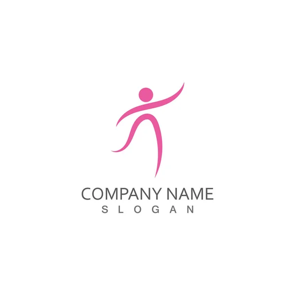 Dancer Logo Symbol Vector — Stock Vector