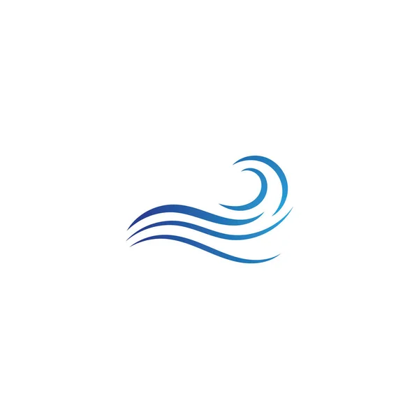 Logo Ola Agua Plantilla — Vector de stock