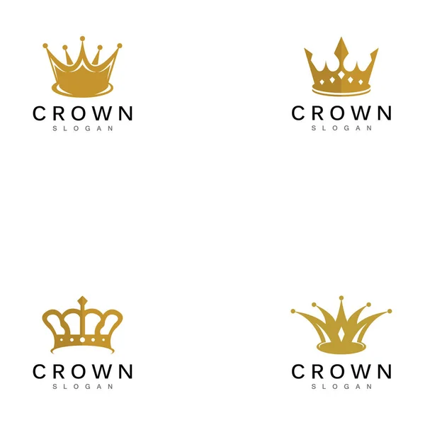 Crown Logo Template Vektor Illusztráció — Stock Vector