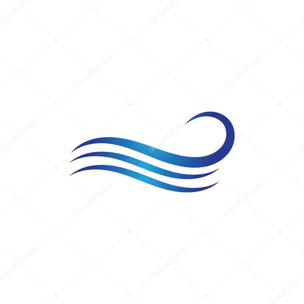 Water wave logo Template