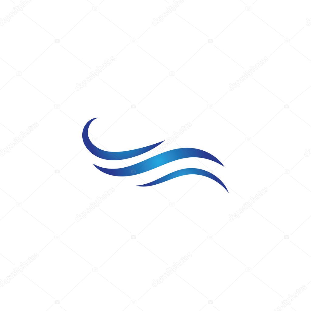 Water wave logo Template