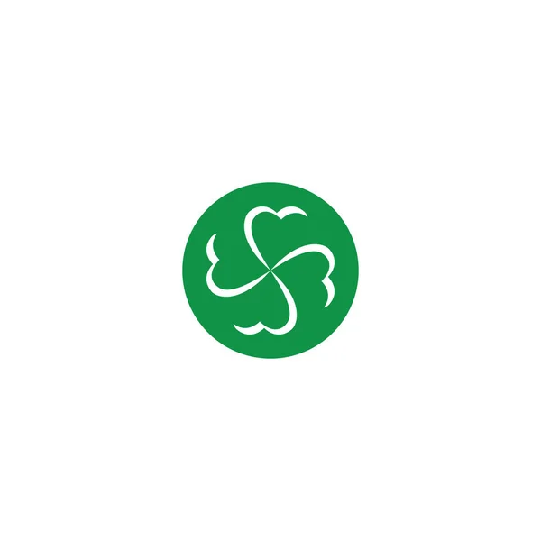 Trébol Hoja Logotipo Icono Diseño Plantilla Vector — Vector de stock