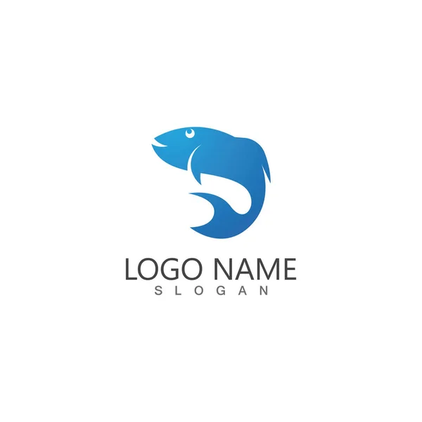 Fish Abstract Icon Design Logo Template Σύμβολο Δημιουργικού Φορέα Του — Διανυσματικό Αρχείο