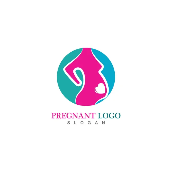 Дизайн Векторной Иконки Логотипа Беременных — стоковый вектор