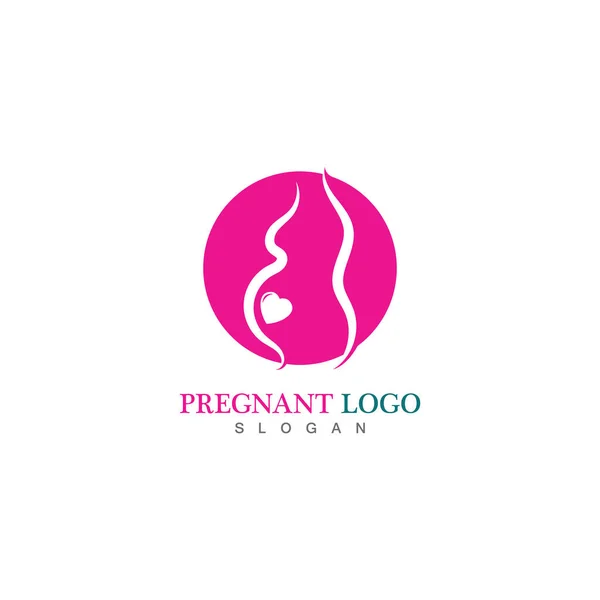 Дизайн Векторной Иконки Логотипа Беременных — стоковый вектор