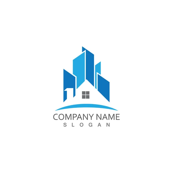 Home Building Business Property Logo Sablon — Stock Vector