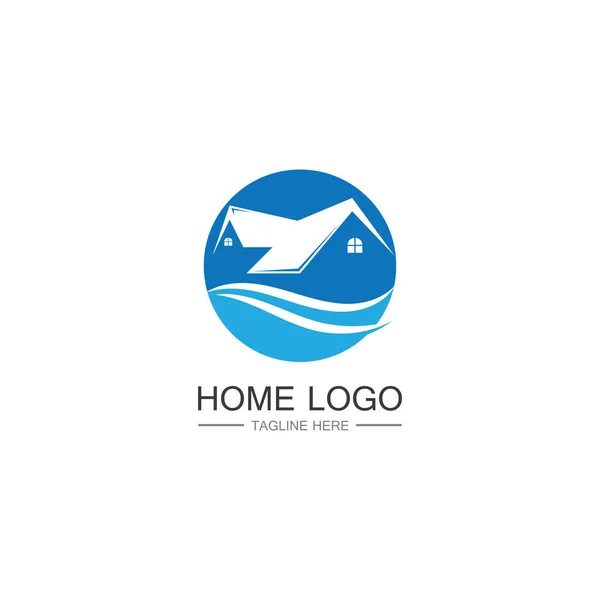 Accueil Maison Logo Design Vecteur Logo Architecture Bâtiment Propriété Design — Image vectorielle