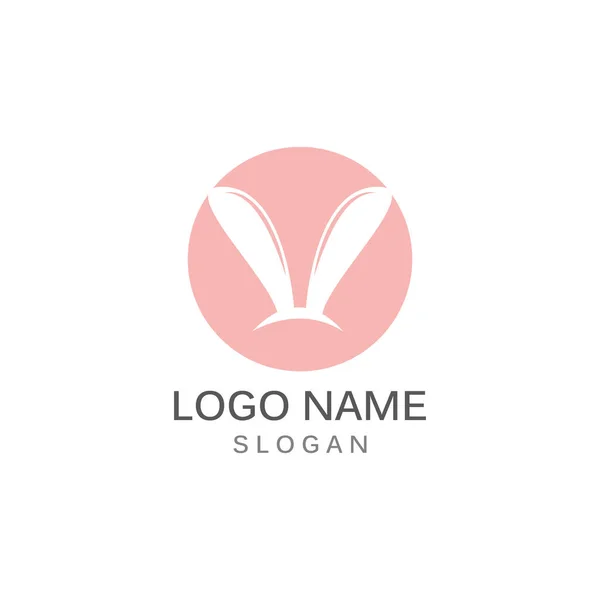 Modèle Logo Lapin Vectoriel Icône Illustration Design — Image vectorielle