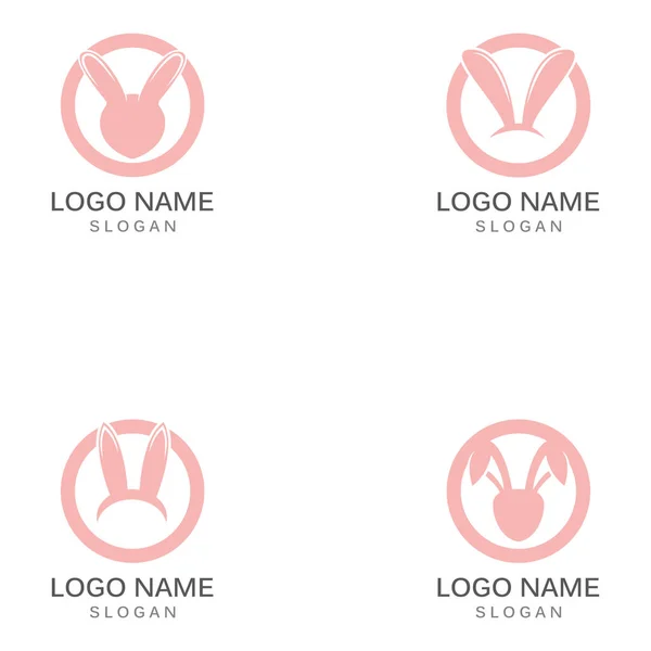 Tavşan Logosu Şablon Vektör Illüstrasyon Tasarımı — Stok Vektör