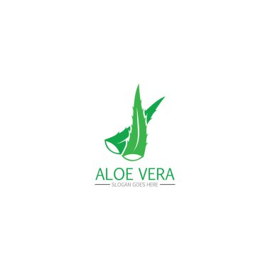 Aloe vera logosu ve sembol vektörü