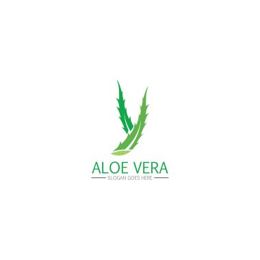 Aloe vera logosu ve sembol vektörü