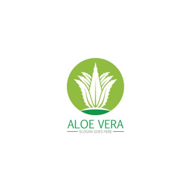 Aloe vera logosu ve sembol vektörü