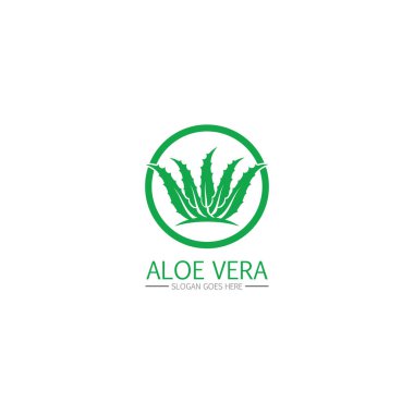Aloe vera logosu ve sembol vektörü