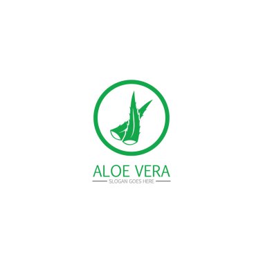 Aloe vera logosu ve sembol vektörü