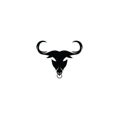 BULL Horn Logo Şablonu vektör resimleme tasarımı