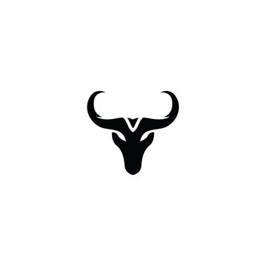 BULL Horn Logo Şablonu vektör resimleme tasarımı