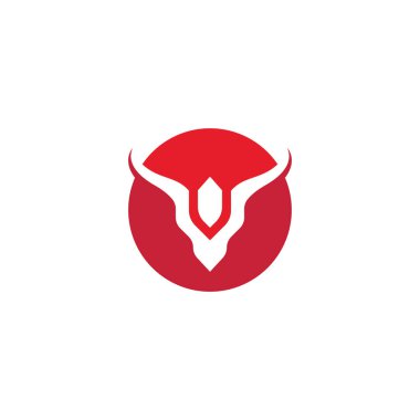 BULL Horn Logo Şablonu vektör resimleme tasarımı