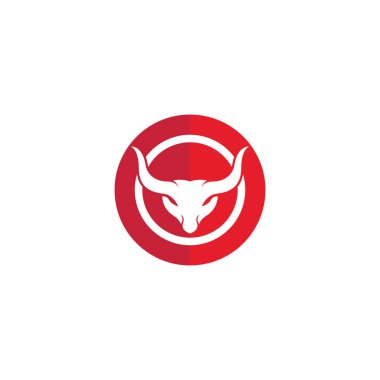 BULL Horn Logo Şablonu vektör resimleme tasarımı