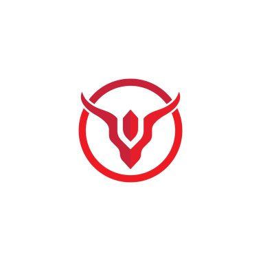 BULL Horn Logo Şablonu vektör resimleme tasarımı