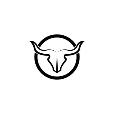 BULL Horn Logo Şablonu vektör resimleme tasarımı
