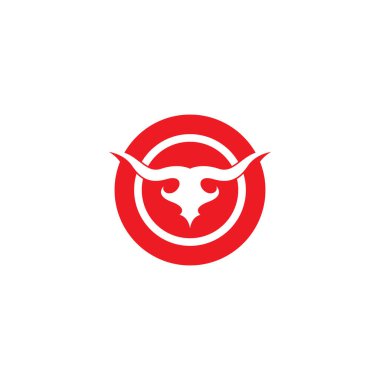 BULL Horn Logo Şablonu vektör resimleme tasarımı