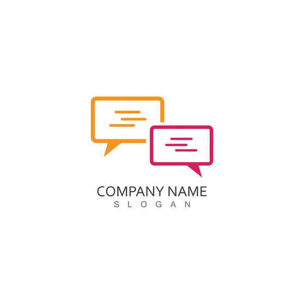 Bubble Chat Logo Symbol Vector — Stock Vector