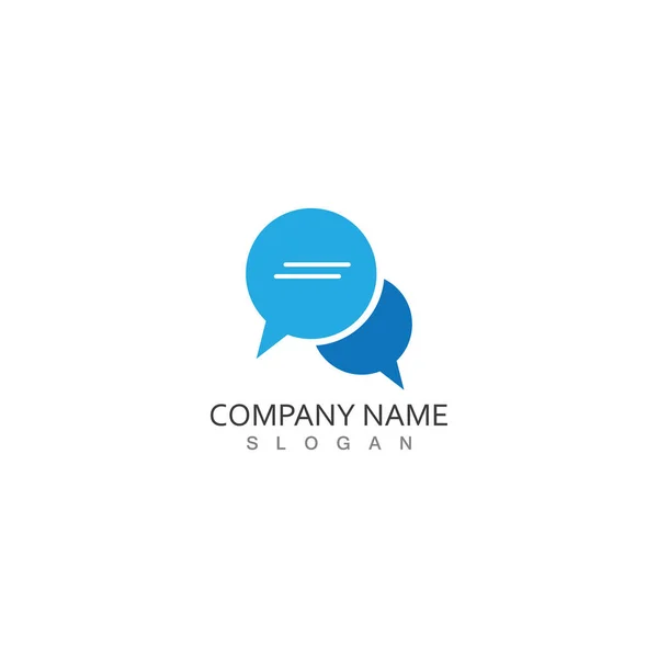 Bubble Chat Logo Vector Símbolo — Vector de stock