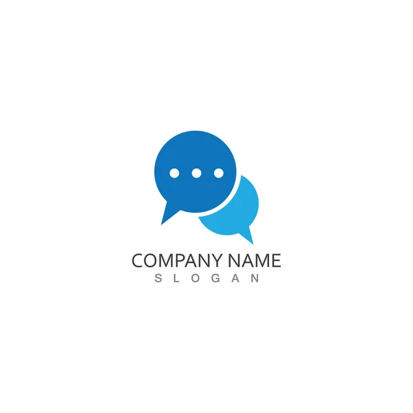 Bubble Chat Logotipo Símbolo Vetor —  Vetores de Stock